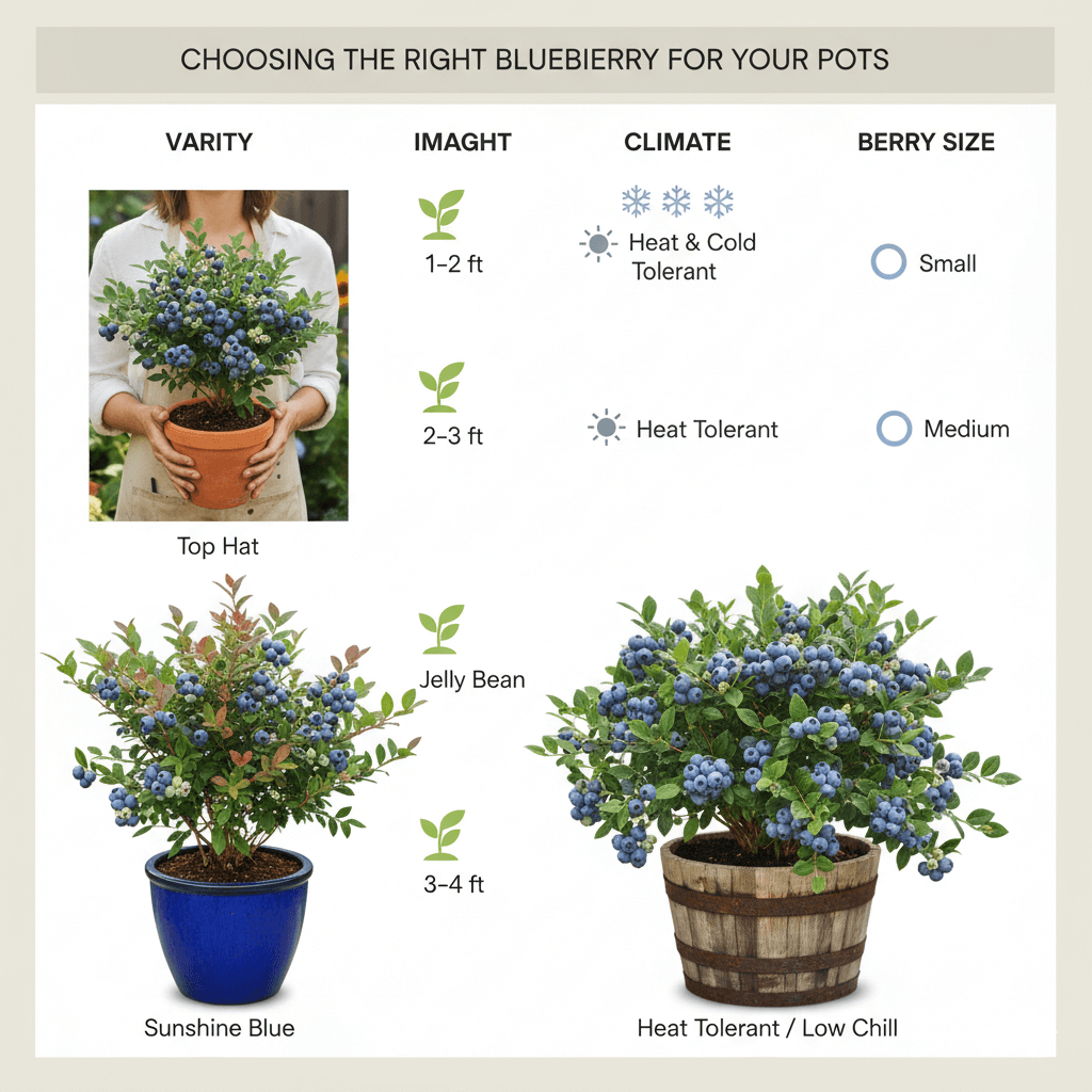 Best Blueberry Varieties for Pots
