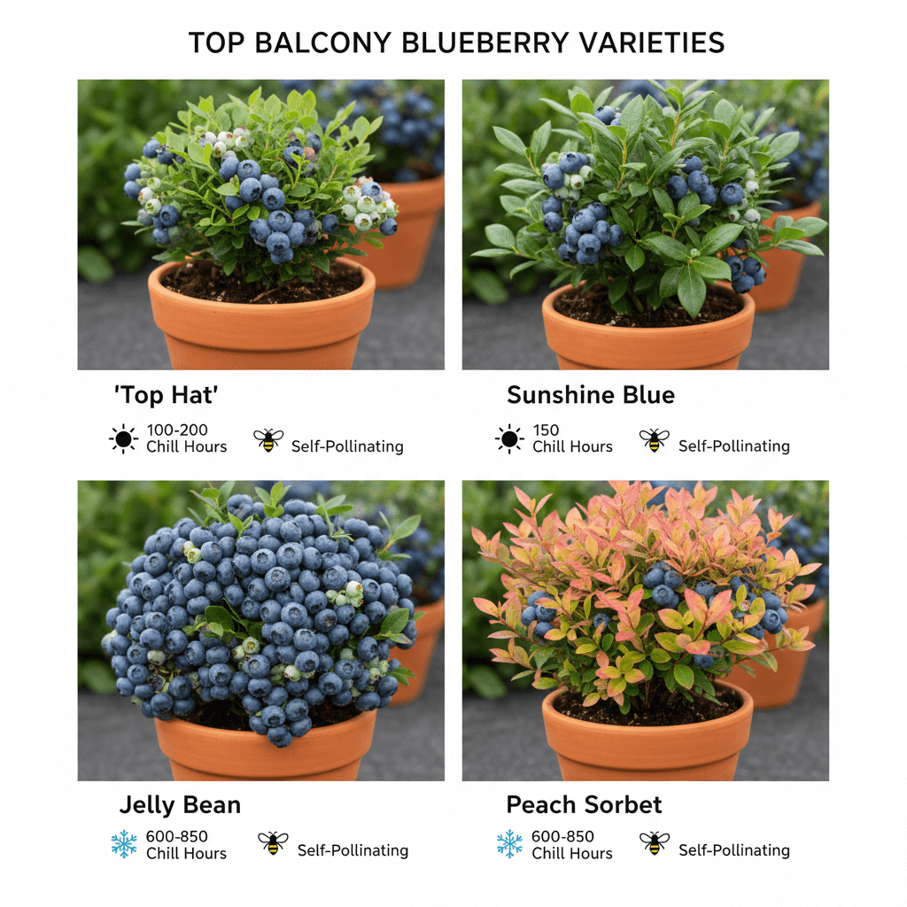Choosing the Best Blueberry Varieties for Your Balcony