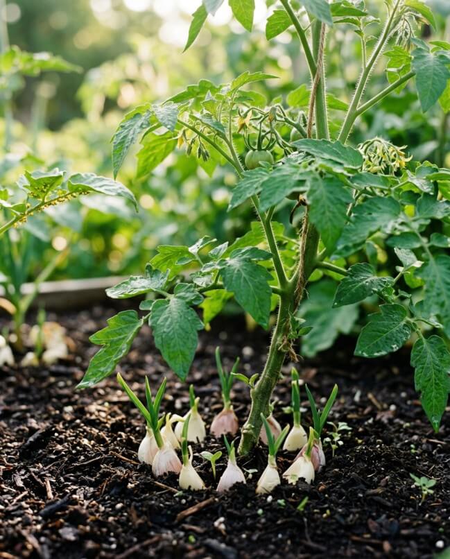 Pest Control Concept Garlic Protection